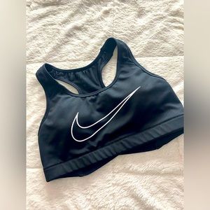 Women’s Nike Black Dry-fit Supportive Sports Bra Halter with Criss Cross Detail